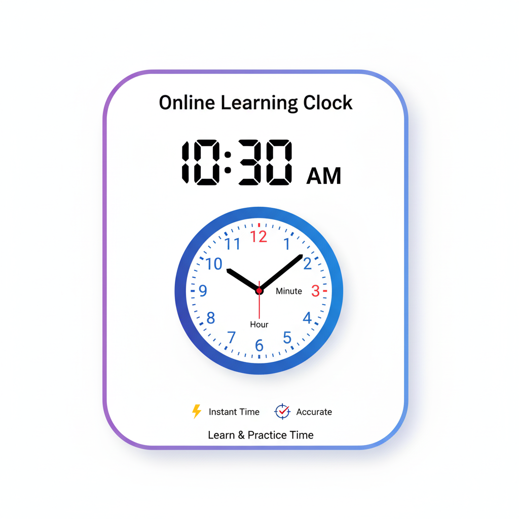 Online Clock Tool - Digital and Analog Clock Display